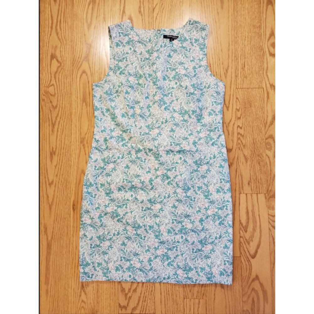 Chadwicks 14 Floral Tank Dress Cotton Blend EUC Cottagecore Retro Floral 90s